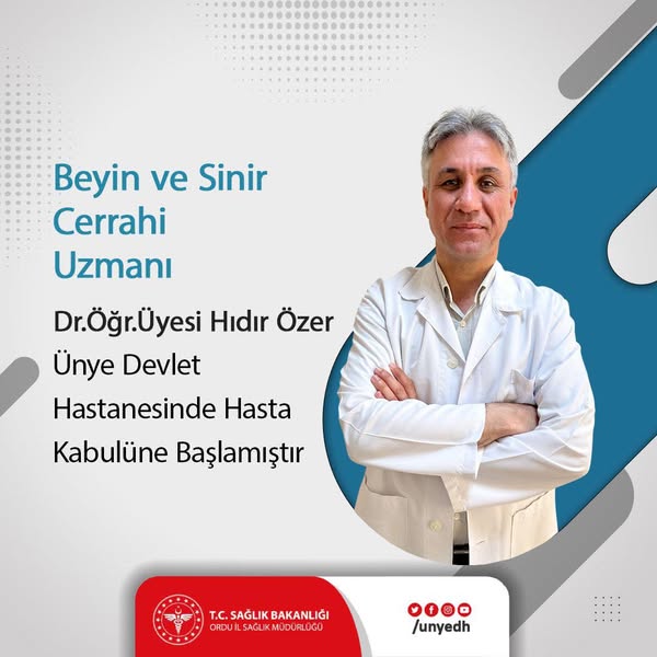 Dr. Hıdır Özer Artık Ünye Devlet Hastanesi’nde