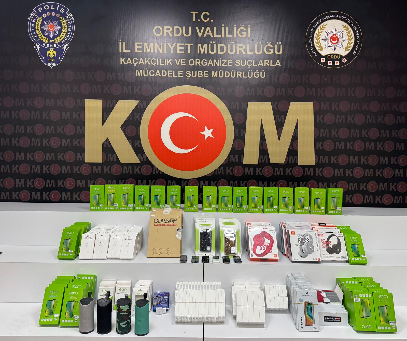 Altınordu'da Kaçak Elektronik Operasyonu KOM