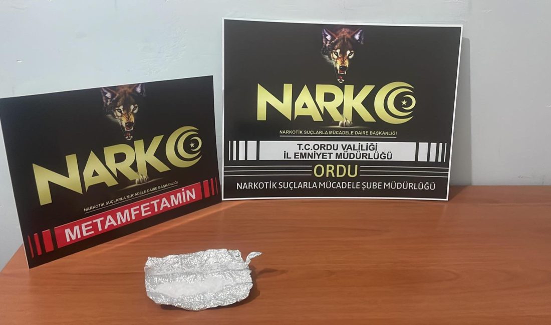 Ordu İl Emniyet Müdürlüğü Narkotik Suçlarla Mücadele Şube Müdürlüğü ekipleri,