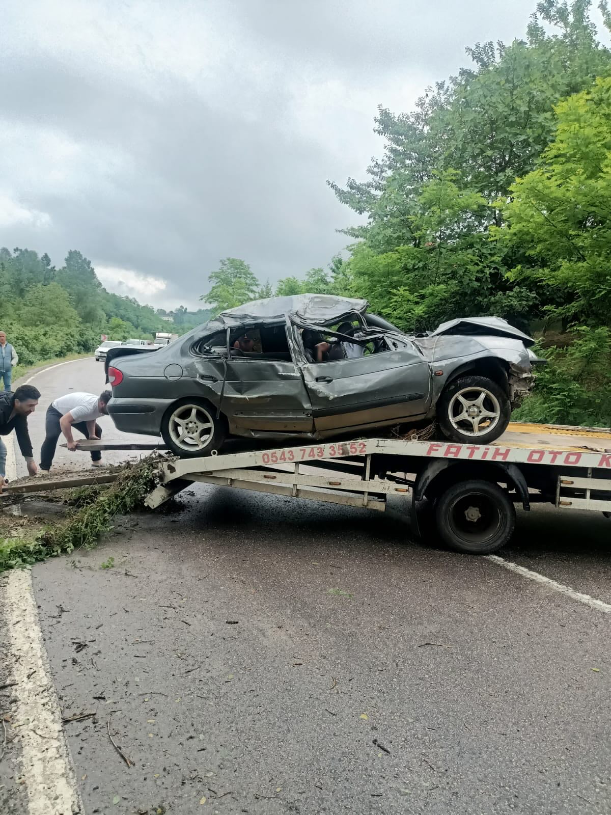 Kumru-Fatsa Yolunda Trafik Kazası: 1 Kişi Yaralandı fatsa kaza