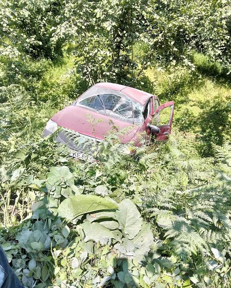 Otomobil Fındık Bahçesine Uçtu, Yaralılar Var fatsa trafik kazasi