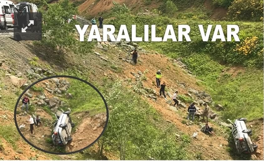 Otomobil 30 Metrelik Uçurumdan Yuvarlandı! kazA
