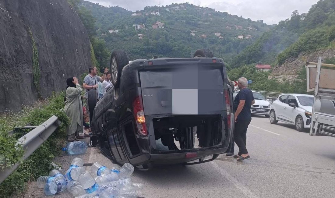 Ordu’nun Altınordu ilçesinde meydana gelen trafik kazasında, direksiyon hakimiyetinin kaybedildiği