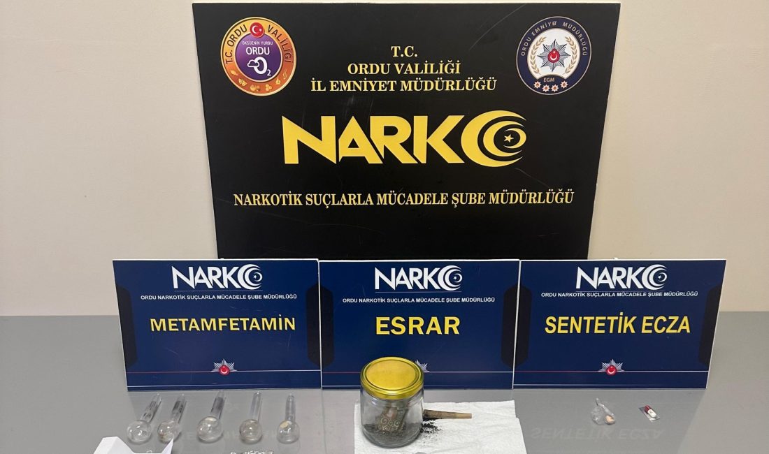 Ordu İl Emniyet Müdürlüğü Narkotik Suçlarla Mücadele Şube Müdürlüğü ekipleri,