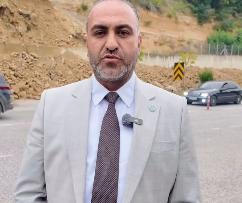 Uzunisa’daki Heyelanın Kaldırılması Süreci İçin Teşekkür Pankartı Astılar Altı aydır
