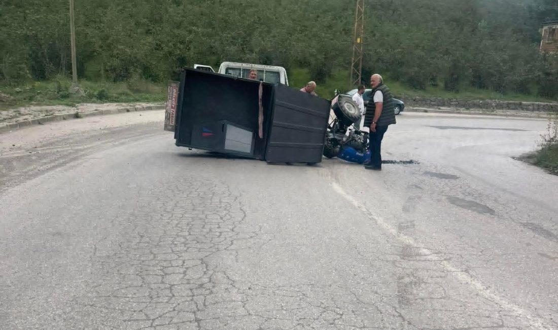 Ordu’nun Gölköy ilçesinde, sürücüsünün direksiyon hakimiyetini kaybettiği tarım aracı “patpat”,