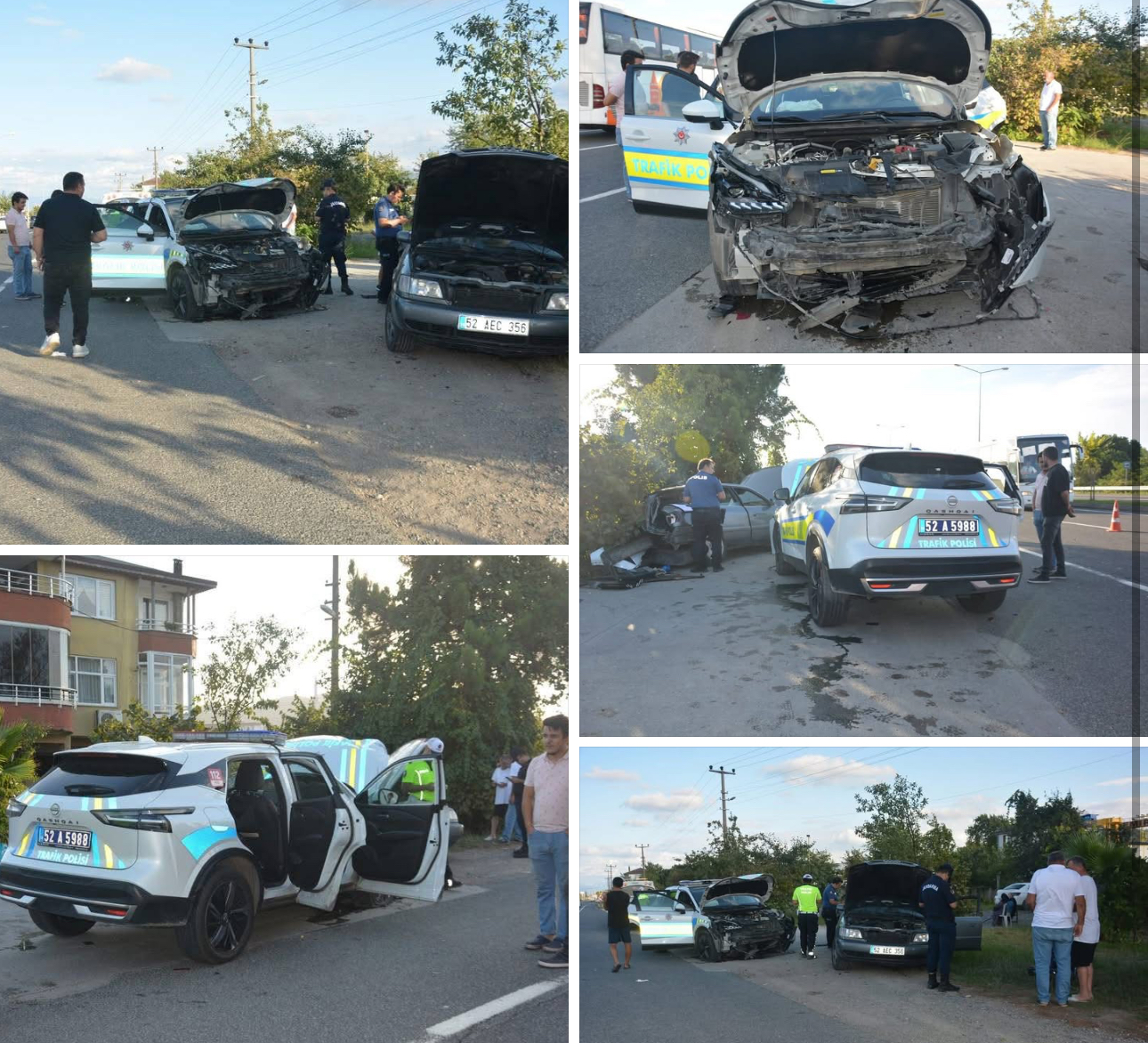 Ünye'de Düğün Konvoyunda Kaza: Polis ve Çocuk Yaralandı IMG 5080