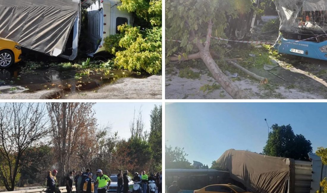 Manisa’nın Salihli ilçesinde meydana gelen zincirleme trafik kazasında bir kişi