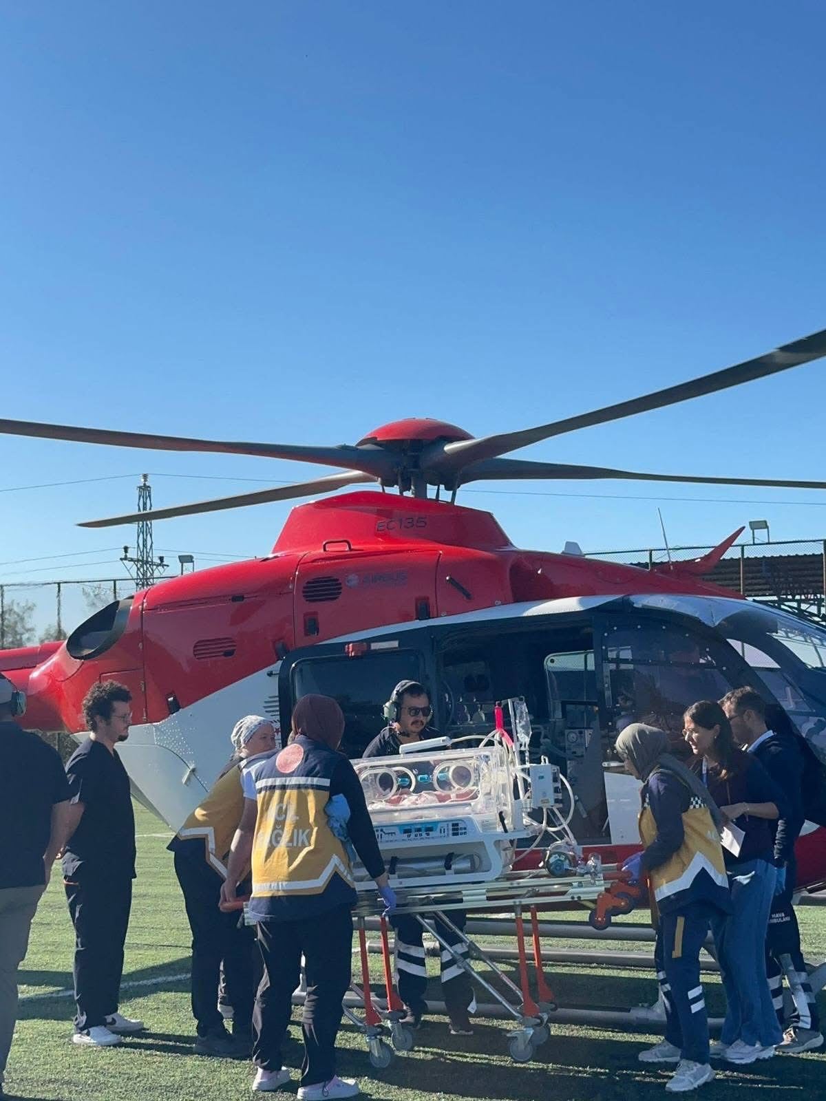 Korgan’da Doğan Bebek Ambulans Helikopterle Samsun’a Sevk Edildi bebek korgan