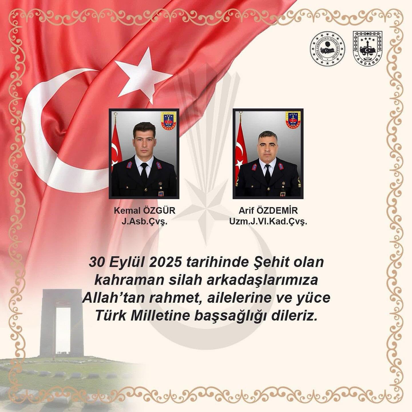 Görev Başında İki Jandarma Şehit Oldu sehit