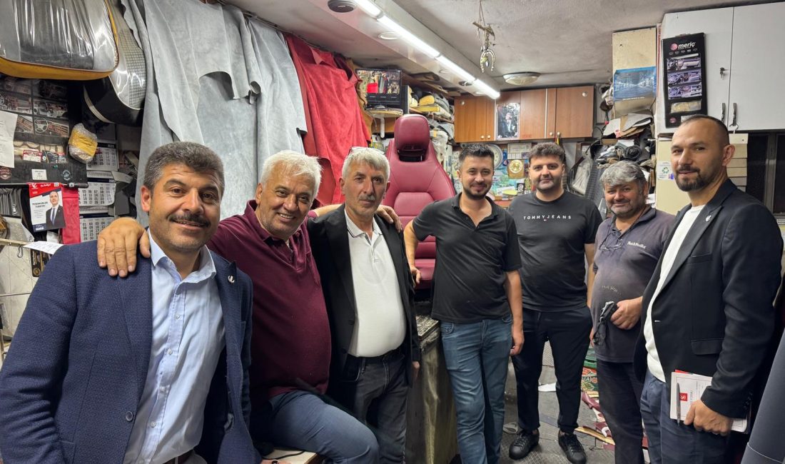 , sanayi esnafını ziyaret ederek sorunlarını yerinde dinledi. İlçe Başkanı