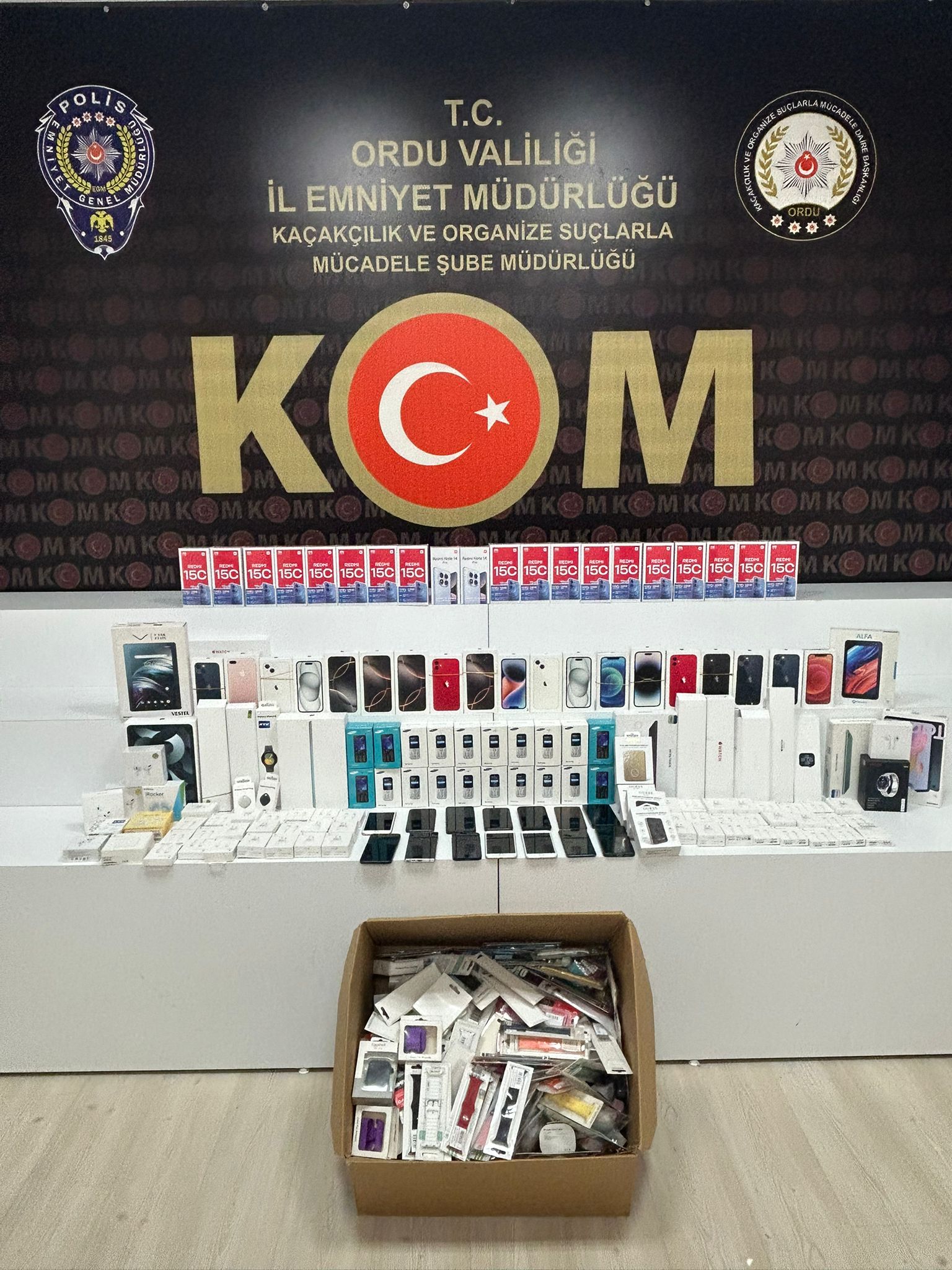 Ordu İl Emniyet Müdürlüğü Kaçakçılık ve Organize Suçlarla Mücadele (KOM)