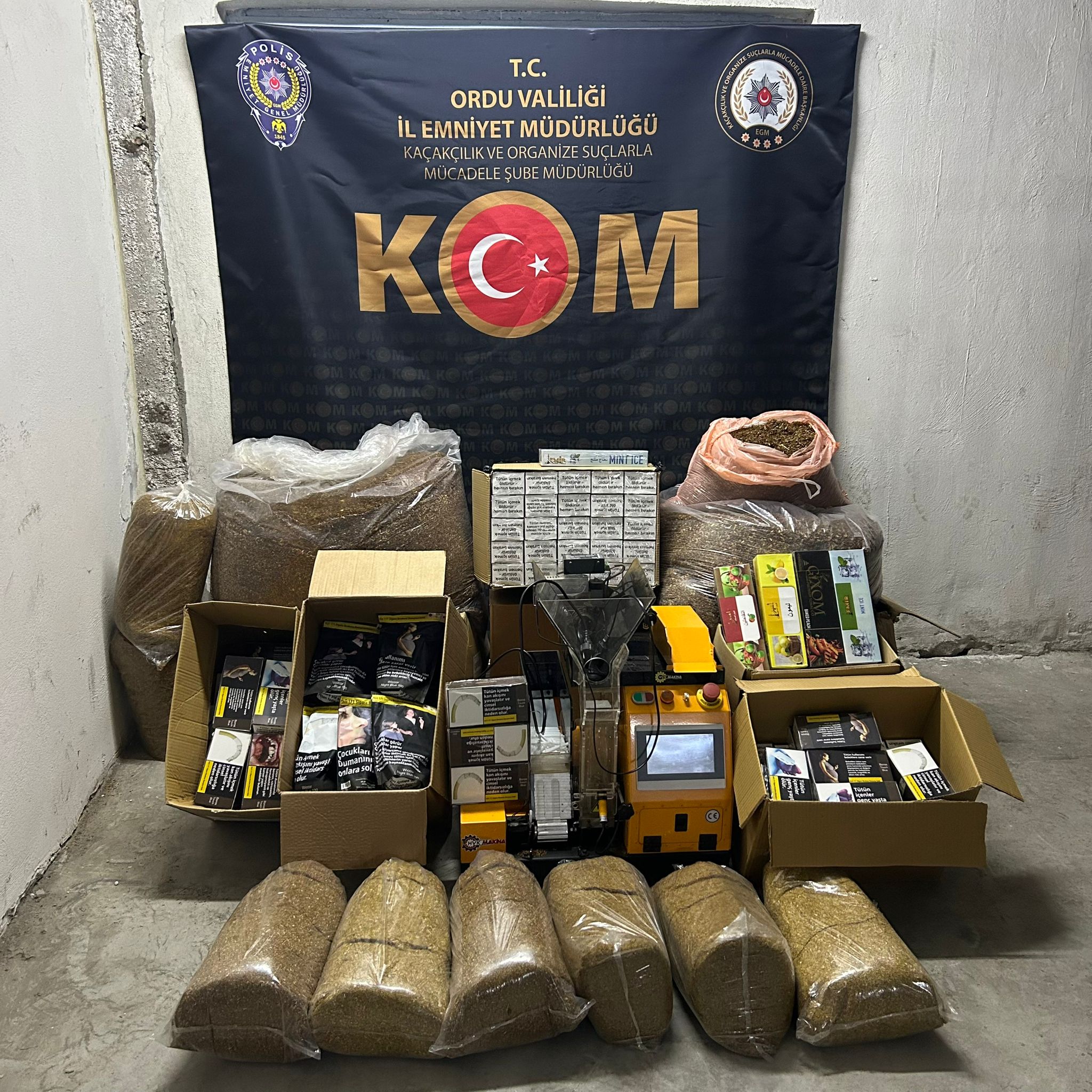 Ordu’da Kaçak Tütün Operasyonu KOM