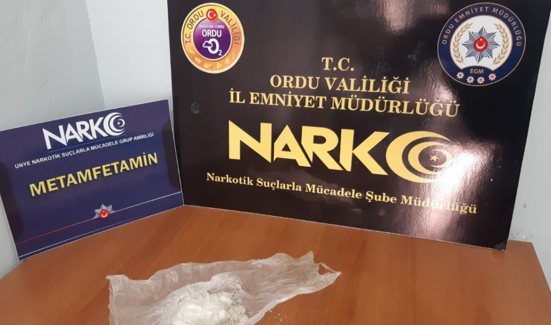 Ordu İl Emniyet Müdürlüğü Narkotik Suçlarla Mücadele Şube Müdürlüğü ekipleri,