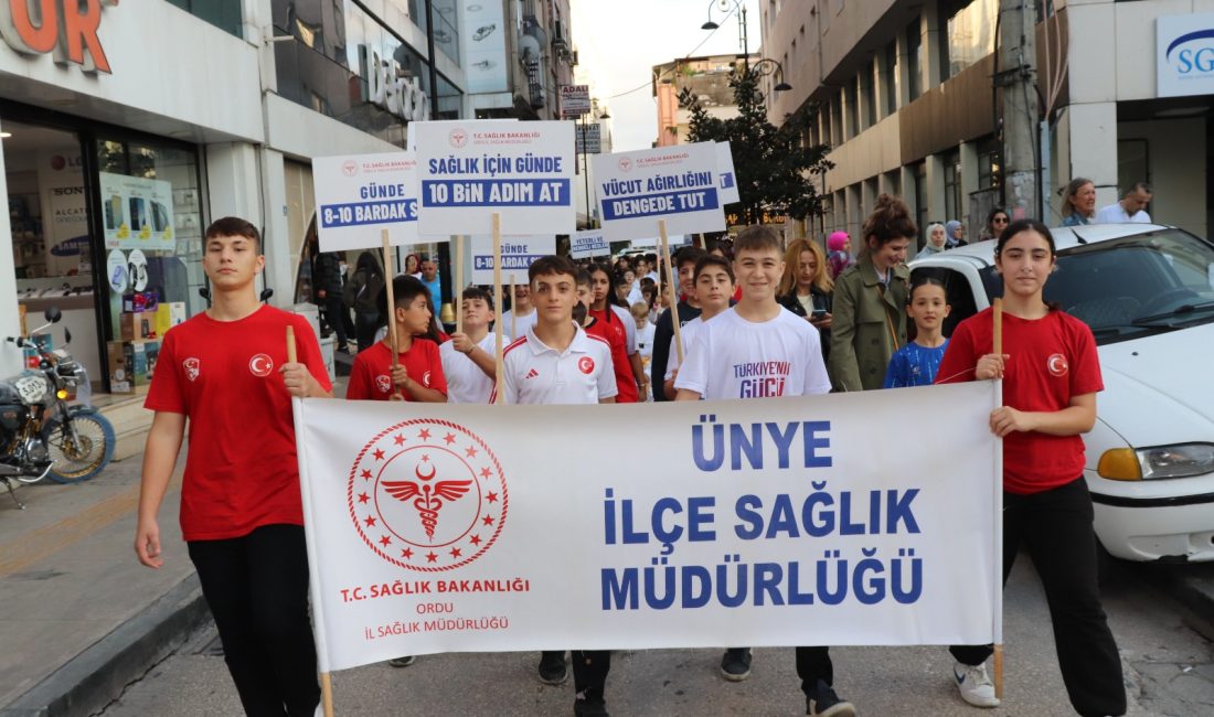 3-4 Ekim Dünya Yürüyüş Günü kapsamında, Ünye İlçe Sağlık Müdürlüğü
