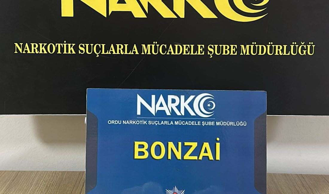Ordu İl Emniyet Müdürlüğü Narkotik Suçlarla Mücadele Şube Müdürlüğü ekiplerince