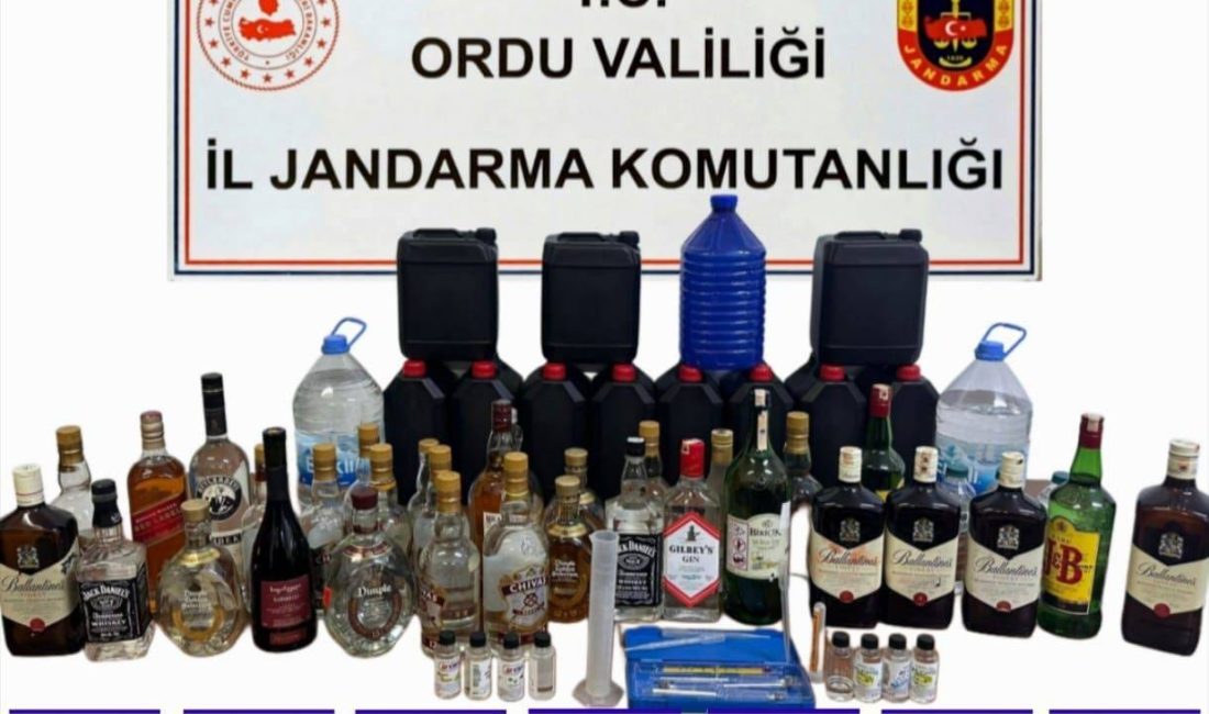 Ordu’da Kaçak İçki ve Suç Malzemelerine Operasyon: 10 Şüpheliye Adli