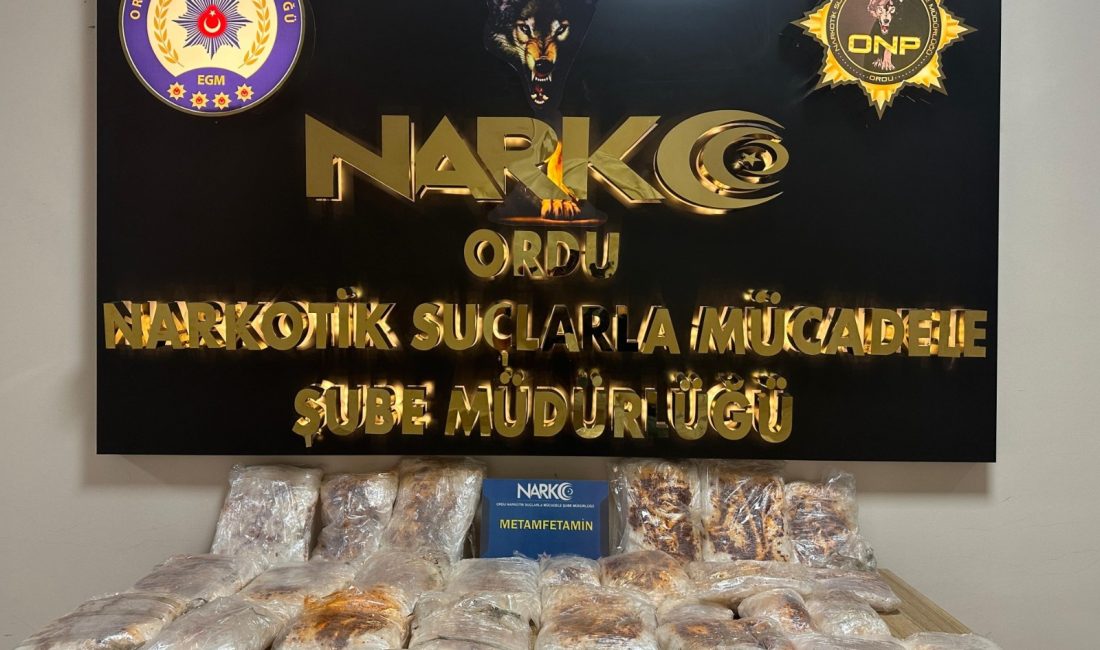 Ordu’da Uyuşturucu Operasyonları: Kilolarca Metamfetamin Ele Geçirildi, 3 Tutuklama
