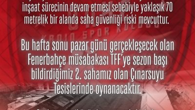 Ünye İlçe Stadı’nda kale arkası duvarının yıkılması ve devam eden