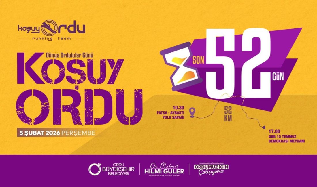Ordu’da 52 Kilometrelik Koşu Heyecanı: Dünya Ordulular Günü’ne 52 Gün