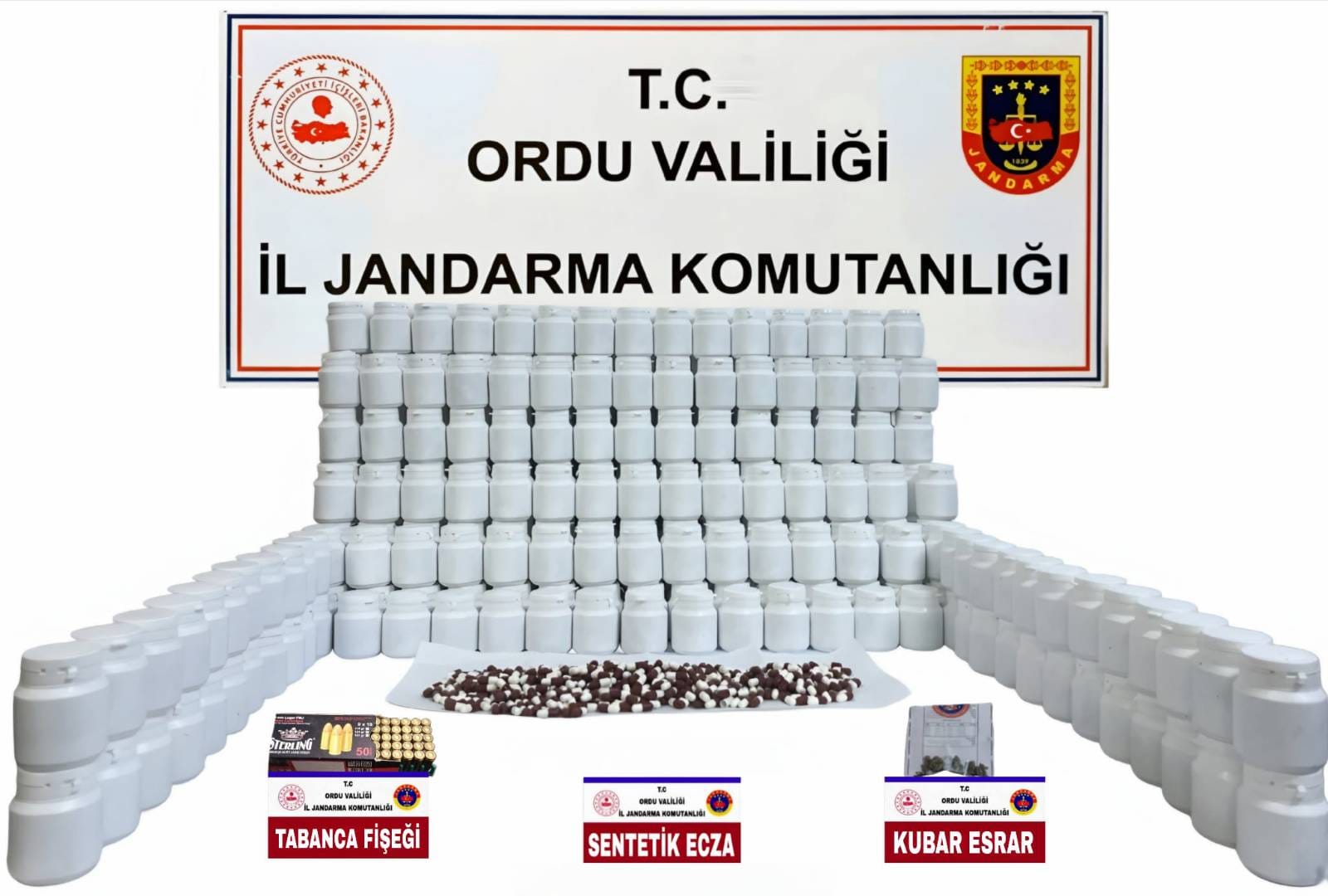 Ordu’da Rekor Uyuşturucu Hap Operasyonu ordu il jandarma