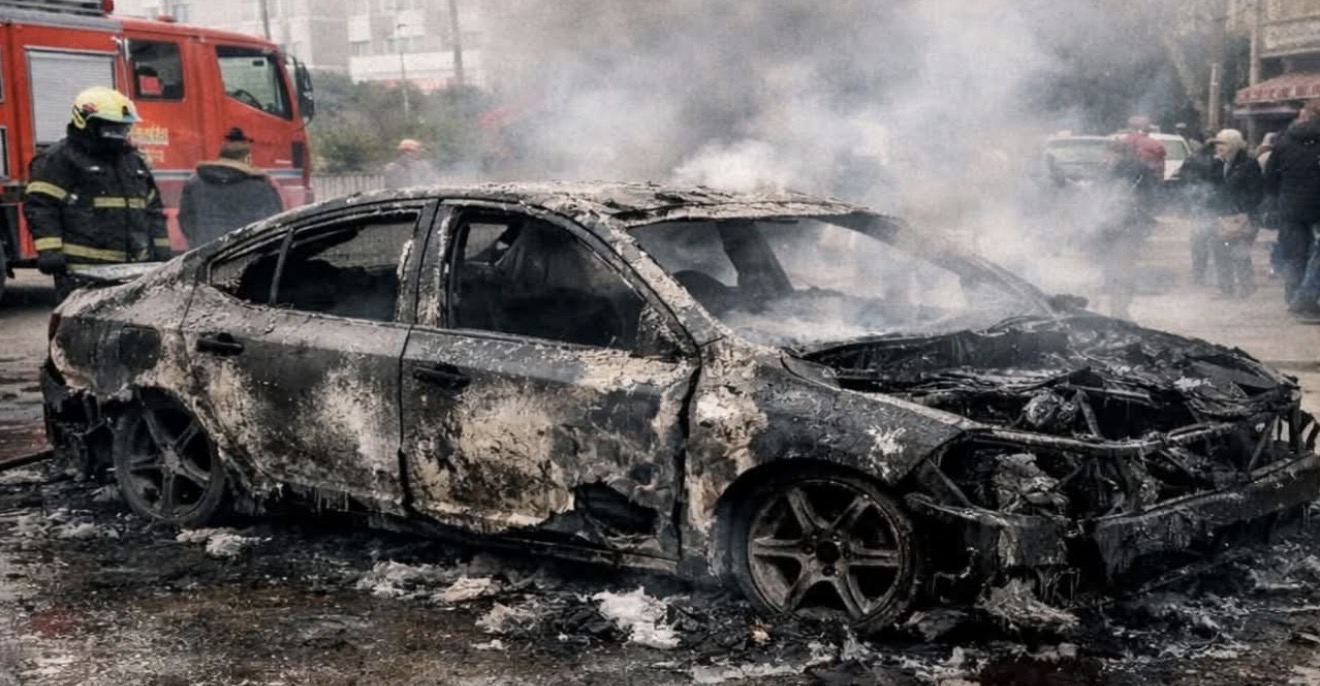 Ünye’de Seyir Halindeki Araç Alev Aldı IMG 3613