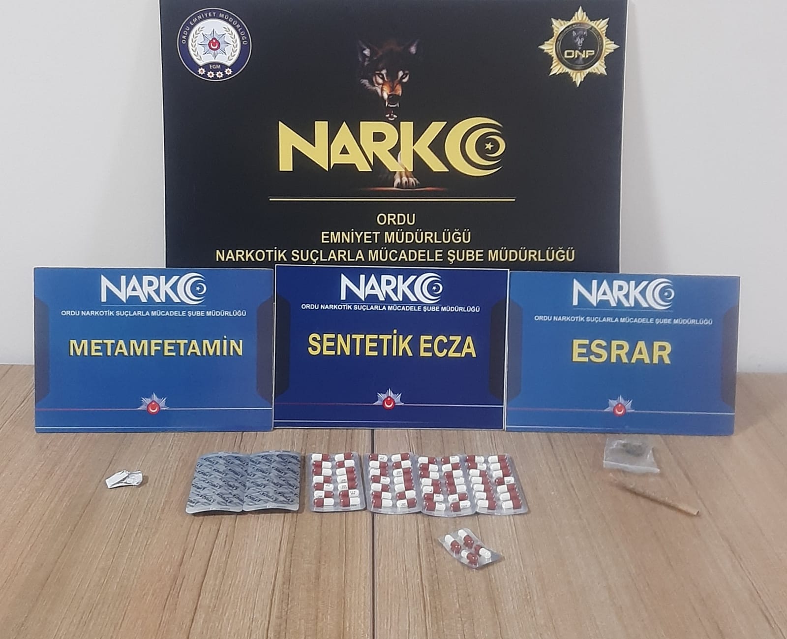 Ordu Cumhuriyet Başsavcılığı koordinesinde, İl Emniyet Müdürlüğü Narkotik Suçlarla Mücadele