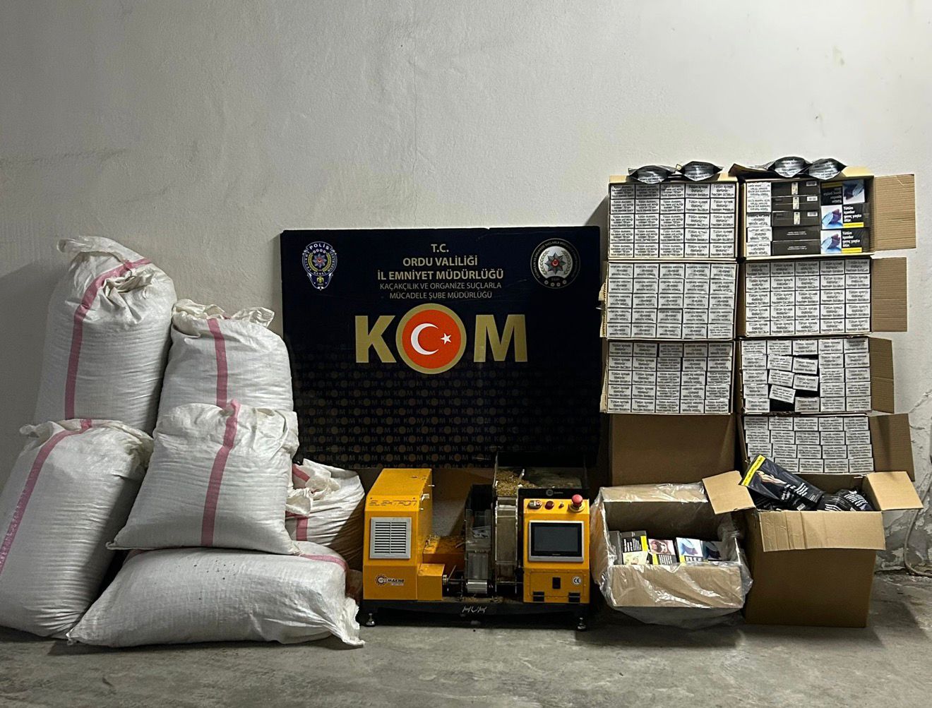 95 Kilo Tütün ve 71 Bin Makaron Ele Geçirildi Ordu