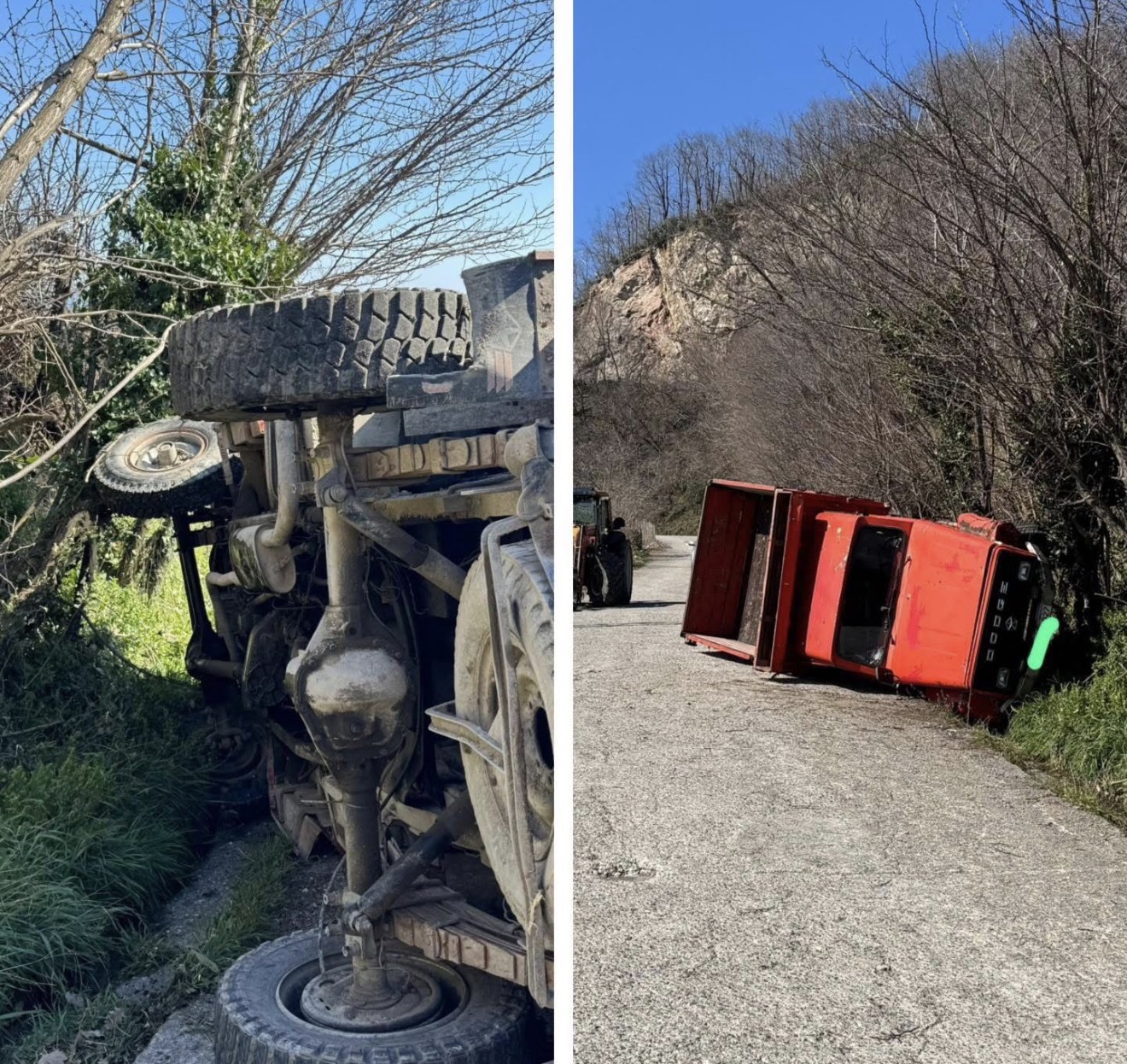 Perşembe’de Freni Boşalan Kamyonet Yan Yattı IMG 6540