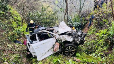 Ordu’nun Kabadüz ilçesine bağlı Harami mevkiinde meydana gelen trafik kazasında