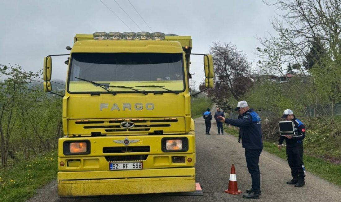 Ordu’da Ağır Tonajlı Araçlara Sıkı Takip: Zabıtadan Geçit Yok! Ordu