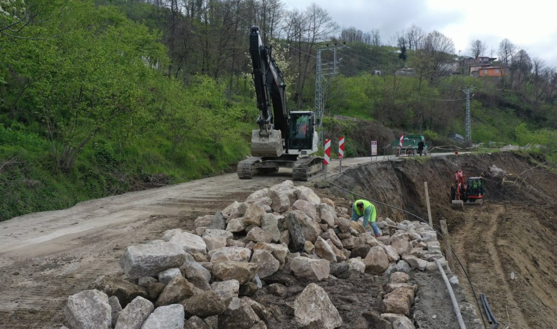 Ordu’da 5 Mahalleyi Bağlayan Kritik Güzergâha “Taş Duvar” Kalkanı Ordu