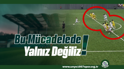 Ünye 1957 Spor, oynanan Arsinspor karşılaşmasının ardından penaltı pozisyonunda yapılan
