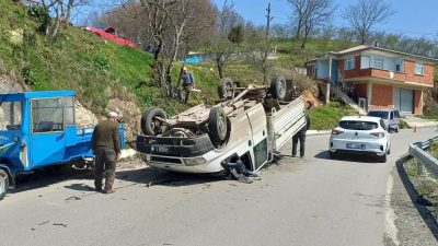 Korgan-Fatsa Yolunda Korkutan Takla: Kamyonet Kontrolden Çıktı Ordu’nun Fatsa ilçesinde