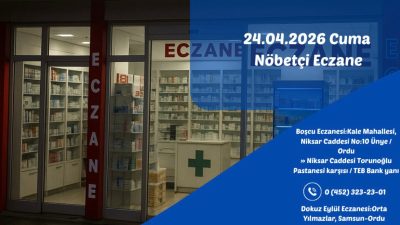 Boşcu Eczanesi:Kale Mahallesi, Niksar Caddesi No:10 Ünye / Ordu »