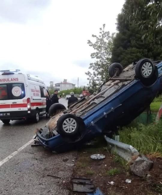 Ordu’nun Ulubey yolu Dedeli mevkiinde bugün meydana gelen trafik kazasında