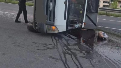 Ordu-Fatsa Karadeniz Sahil Yolu’nda, Nefise Akçelik Tüneli çıkışında bir trafik