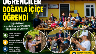 Ünye’de gerçekleştirilen proje kapsamında öğrenciler, doğa temalı etkinliklerle çevre bilinci
