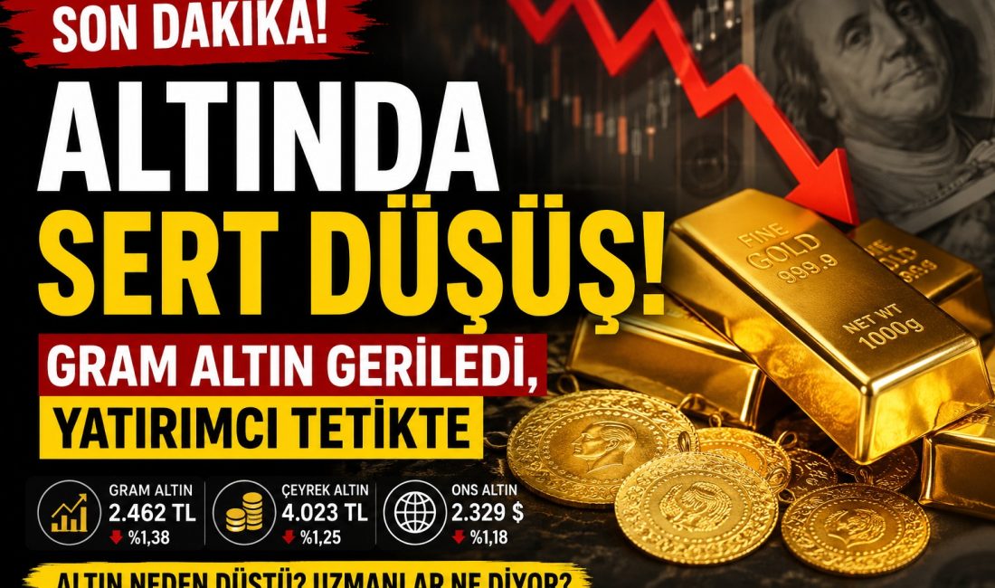Altın piyasasında yaşanan ani düşüş yatırımcıların dikkatini çekti.