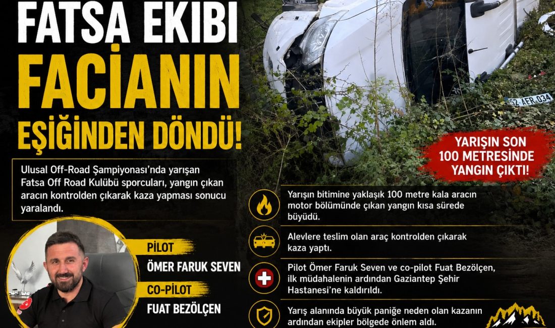 Kahramanmaraş’ta düzenlenen Ulusal Off-Road Şampiyonası’nda yarışan Fatsa Off Road Kulübü