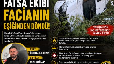 Kahramanmaraş’ta düzenlenen Ulusal Off-Road Şampiyonası’nda yarışan Fatsa Off Road Kulübü