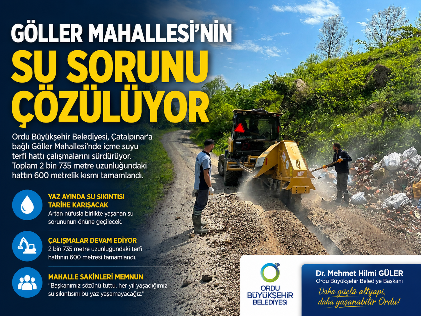 goller mahallesi su sorunu