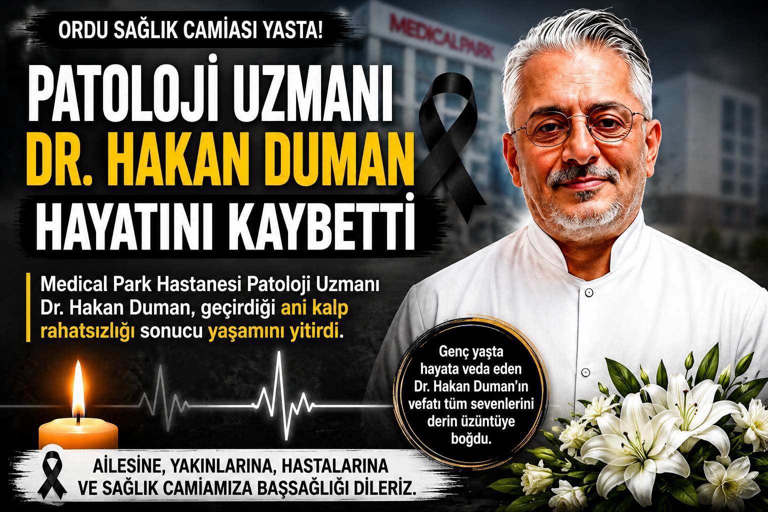 Patoloji Uzmanı Dr. Hakan Duman Hayatını Kaybetti hakan duman