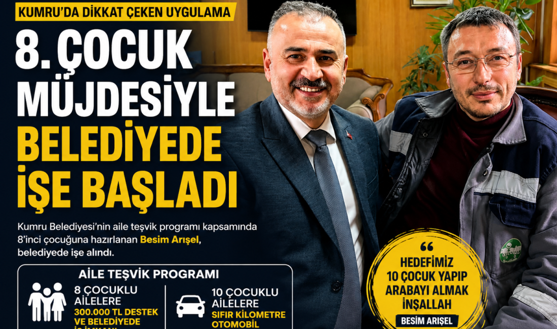 Kumru Belediyesi’nin nüfus artışını teşvik amacıyla uyguladığı destek programı sosyal