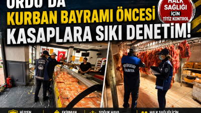 Ordu Büyükşehir Belediyesi zabıta ekipleri, Kurban Bayramı öncesi kasap ve