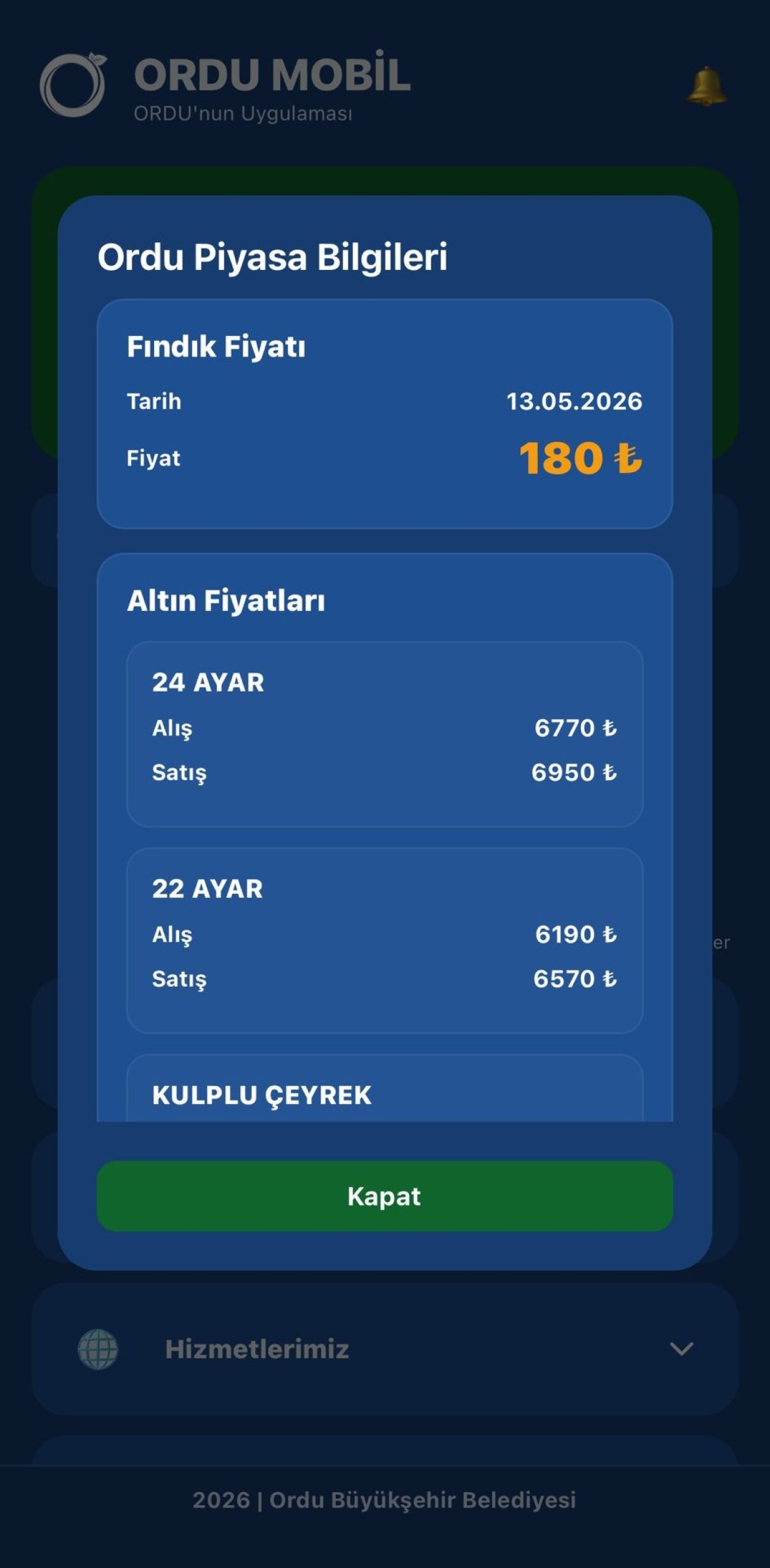 ordu mobil vatandaslarin hizmetinde 5379