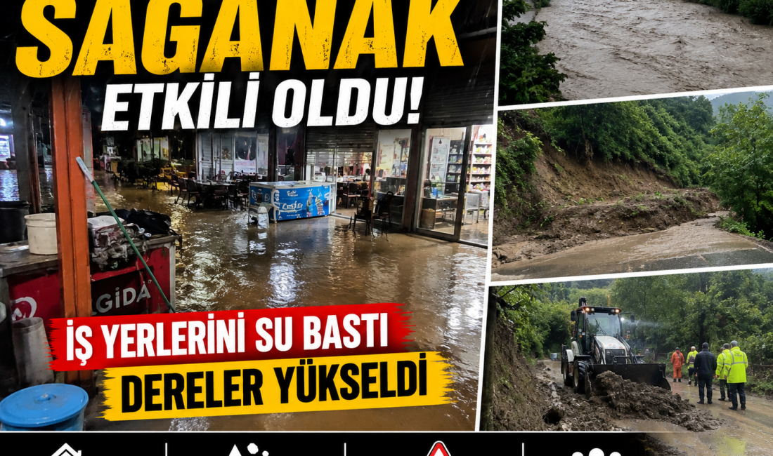 Kent genelinde etkili olan sağanak yağış nedeniyle bazı iş yerlerini