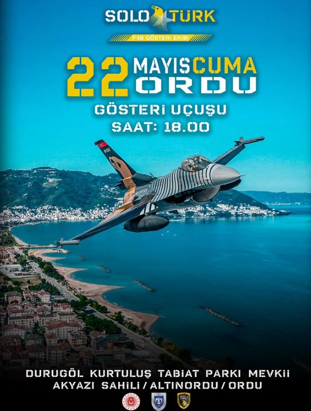 SOLOTÜRK Ordu Semalarında Gösteri Uçuşu Yapacak ordu soloturk