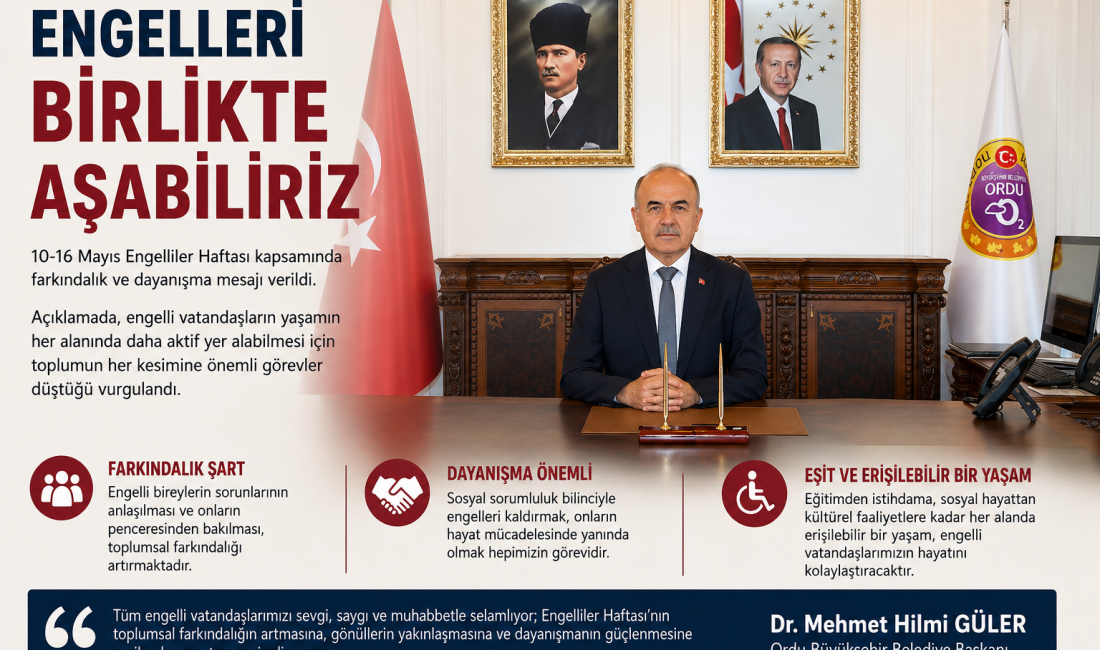 10-16 Mayıs Engelliler Haftası dolayısıyla yapılan açıklamada, engelli bireylerin sosyal