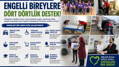 Ordu Büyükşehir Belediyesi, ulaşımından sıcak yemeğe, medikal destekten engelsiz yaşam